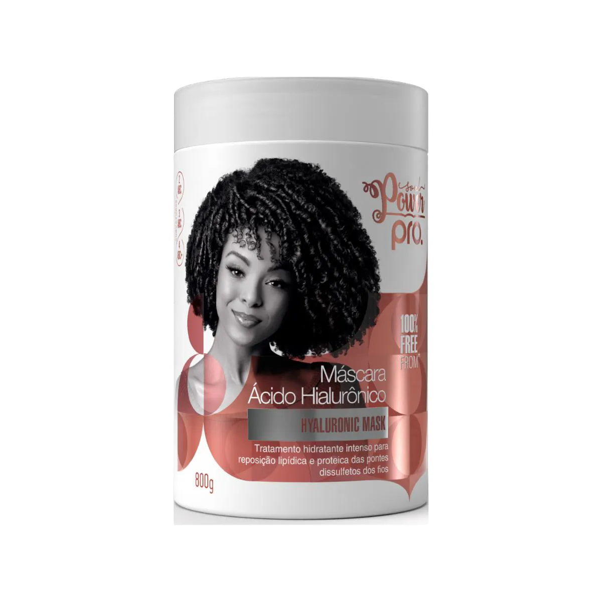 BEAUTYCOLOR MáSCARA COM ÁCIDO HIALURôNICO HIDRA LIPO PROTEICA PARA ONDAS CACHOS E CRESPOS SOUL POWER PRO 800G