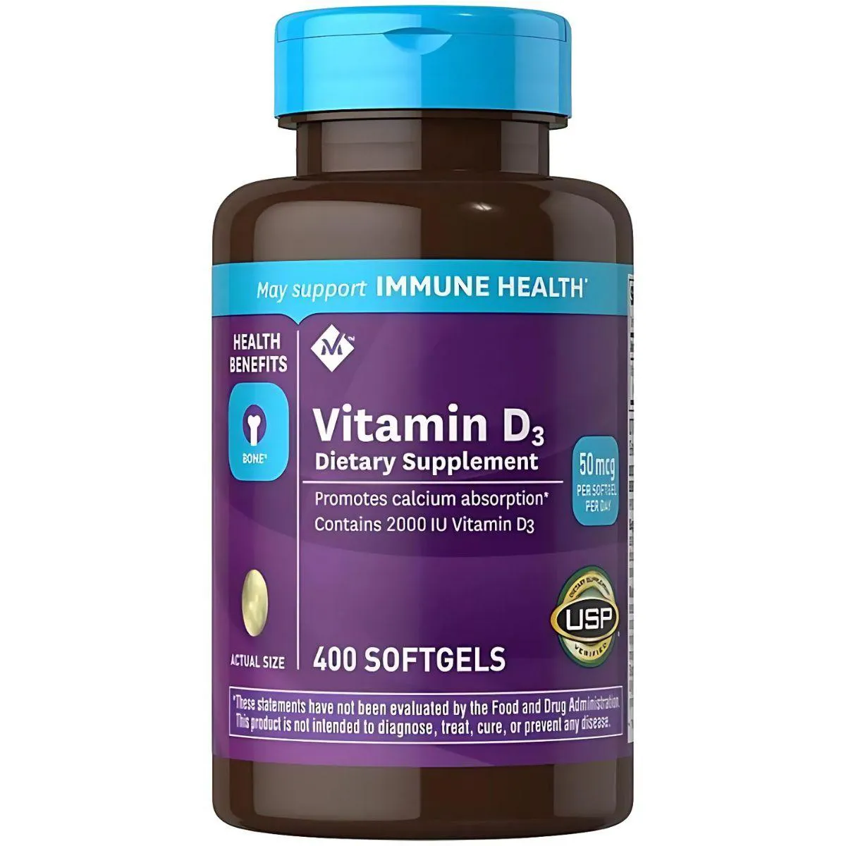 VITAMINA D3 2000 IUIMUNNE HEALTH 400 SOFTGELS