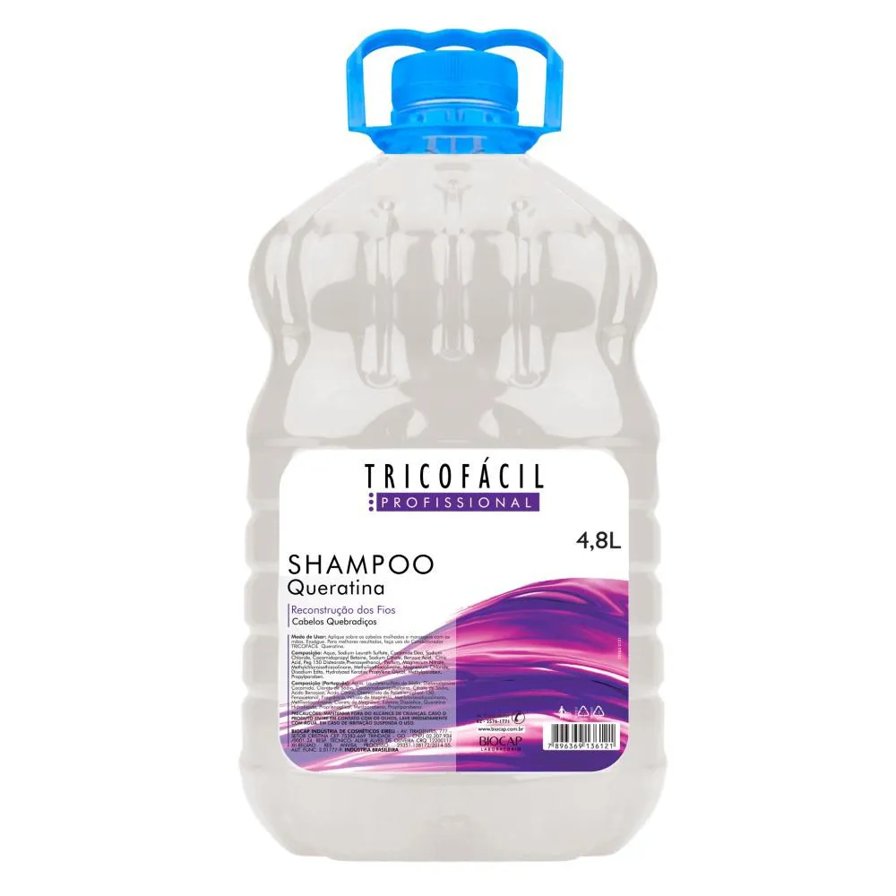 SHAMPOO DE QUERATINA 4,8 LITROS TRICOFáCIL