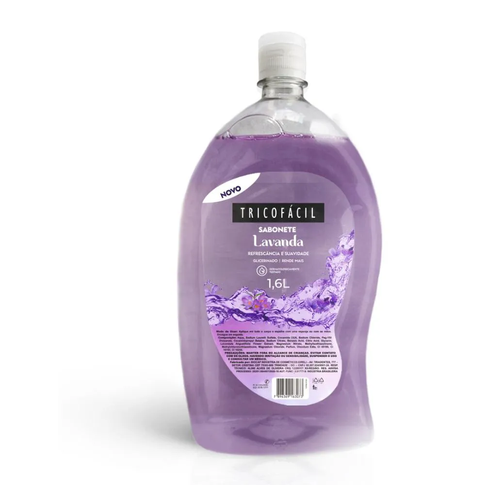 SABONETE LíQUIDO LAVANDA 1,6 LITROS TRICOFáCIL