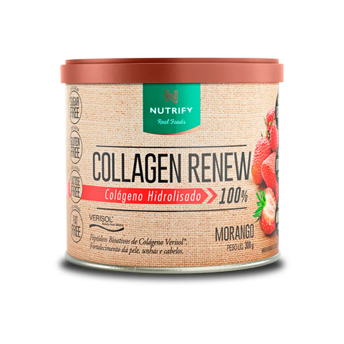 COLLAGEN RENEW COLáGENO HIDROLISADO MORANGO NUTRIFY 300G