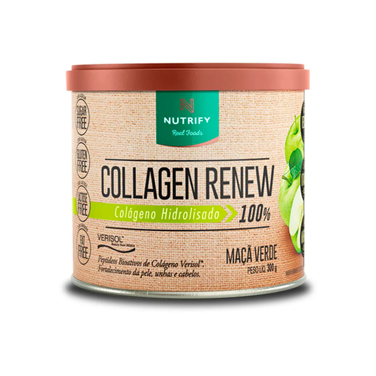 COLLAGEN RENEW COLáGENO HIDROLISADO MAçã VERDE NUTRIFY 300G