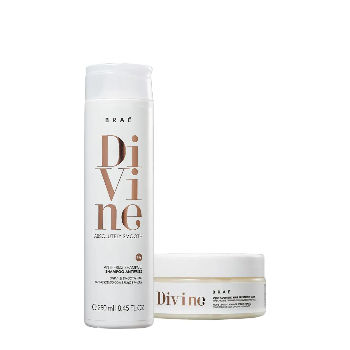 KIT BRAé DIVINE ANTI FRIZZ SHAMPOO MáSCARA (2 PRODUTOS)