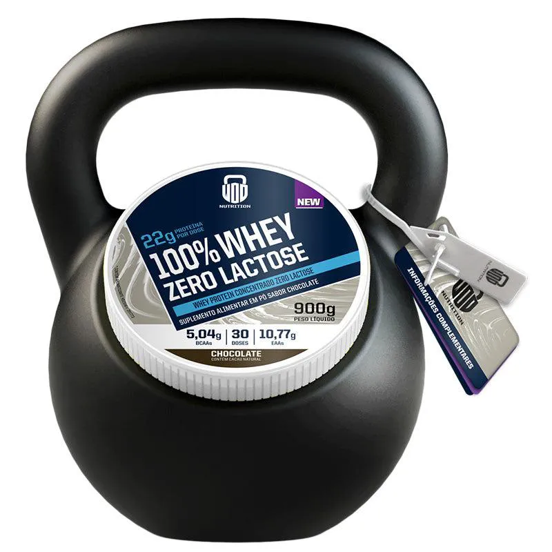 WHEY PROTEIN 100% CONCENTRADO ZERO LACTOSE 900G – WOD NUTRITION Chocolate