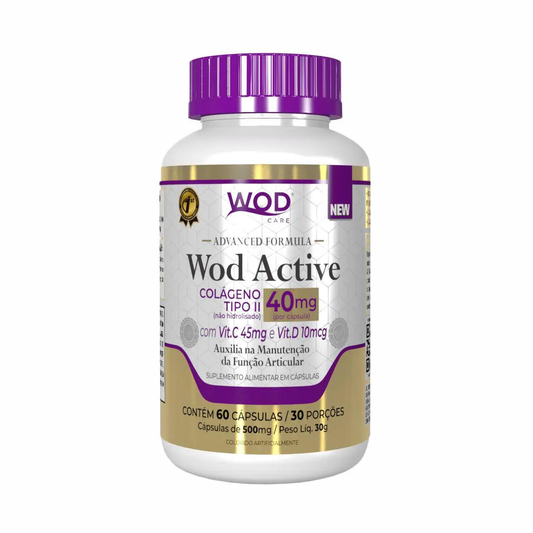 WOD ACTIVE COLáGENO TIPO II 40MG  (60 CáPSULAS DE 500MG)