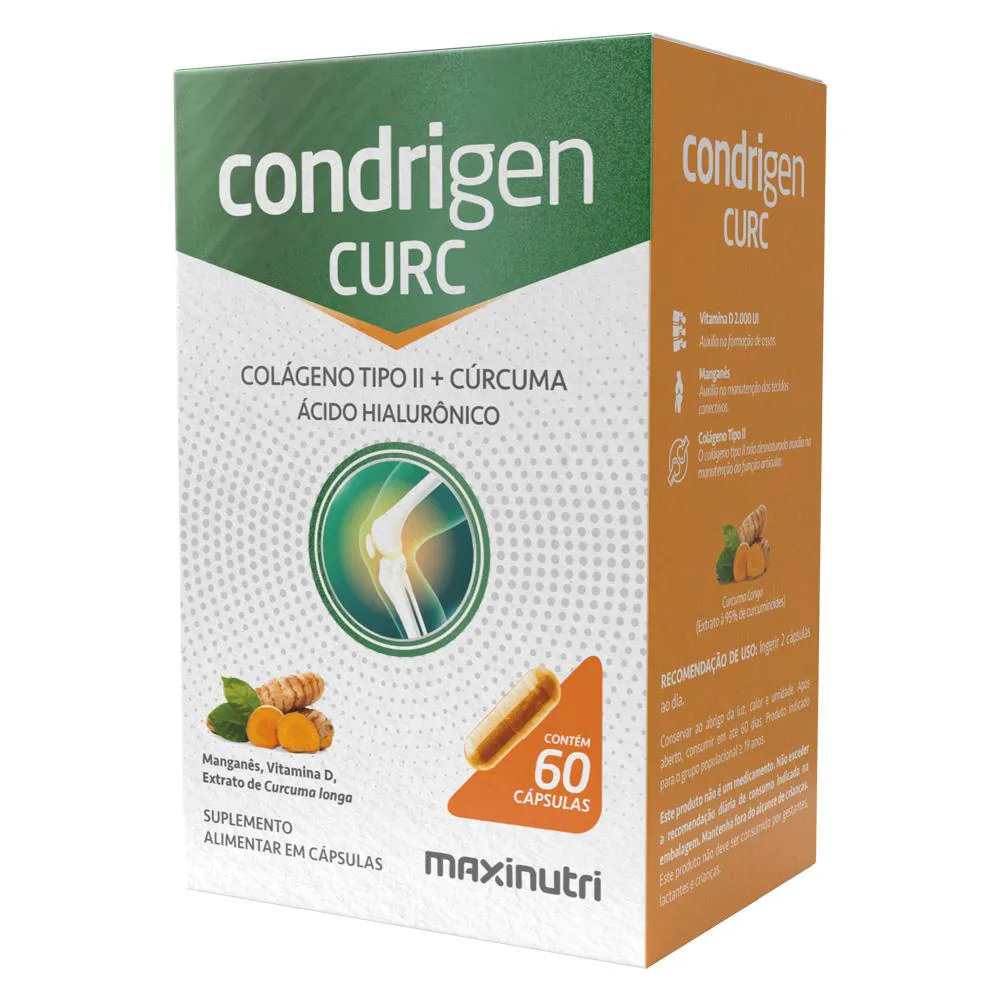 CONDRIGEN CURC COLáGENO TIPO 2 + CúRCUMA 60 CáPS MAXINUTRI