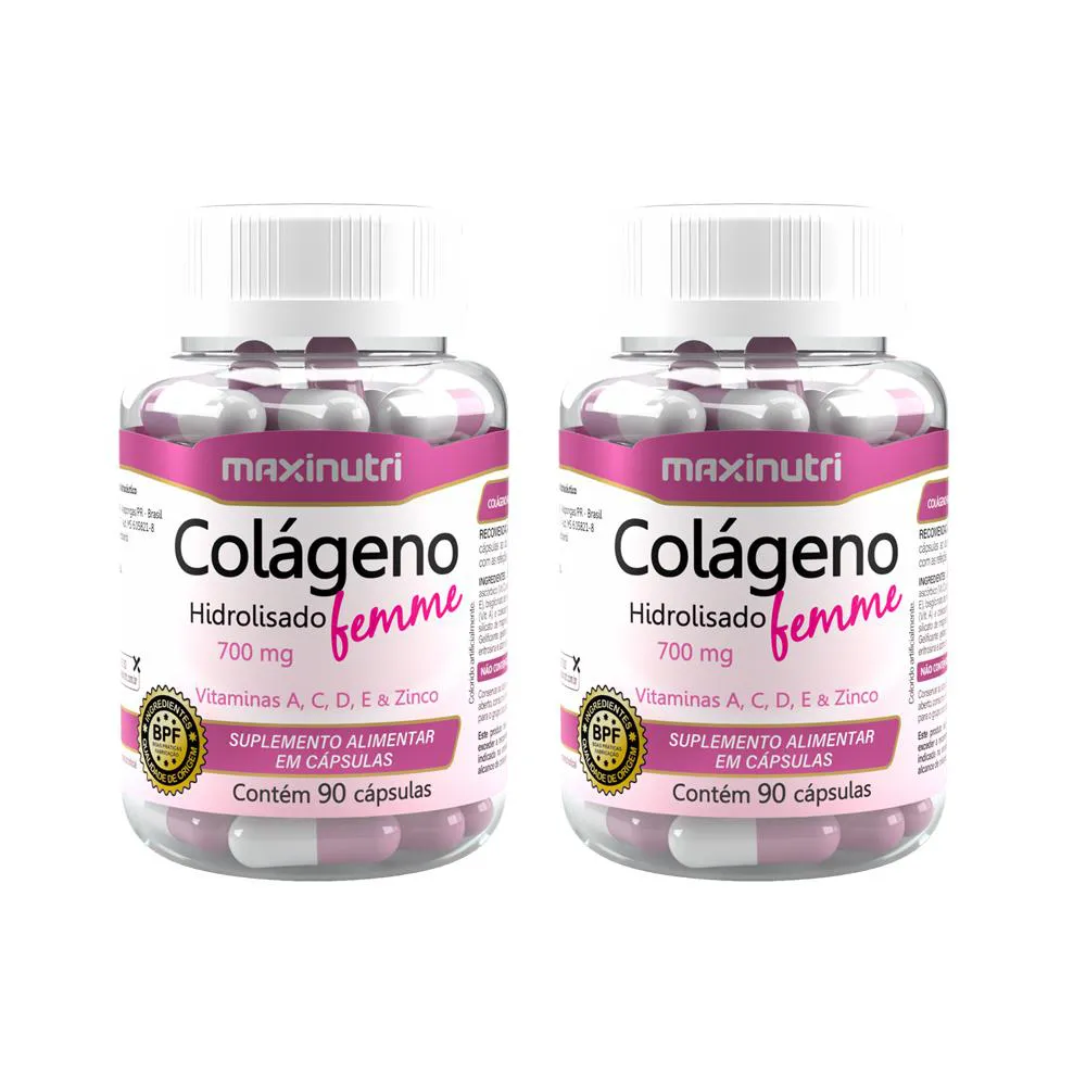 KIT 2 COLáGENO FEMME 90 CáPSULAS MAXINUTRI