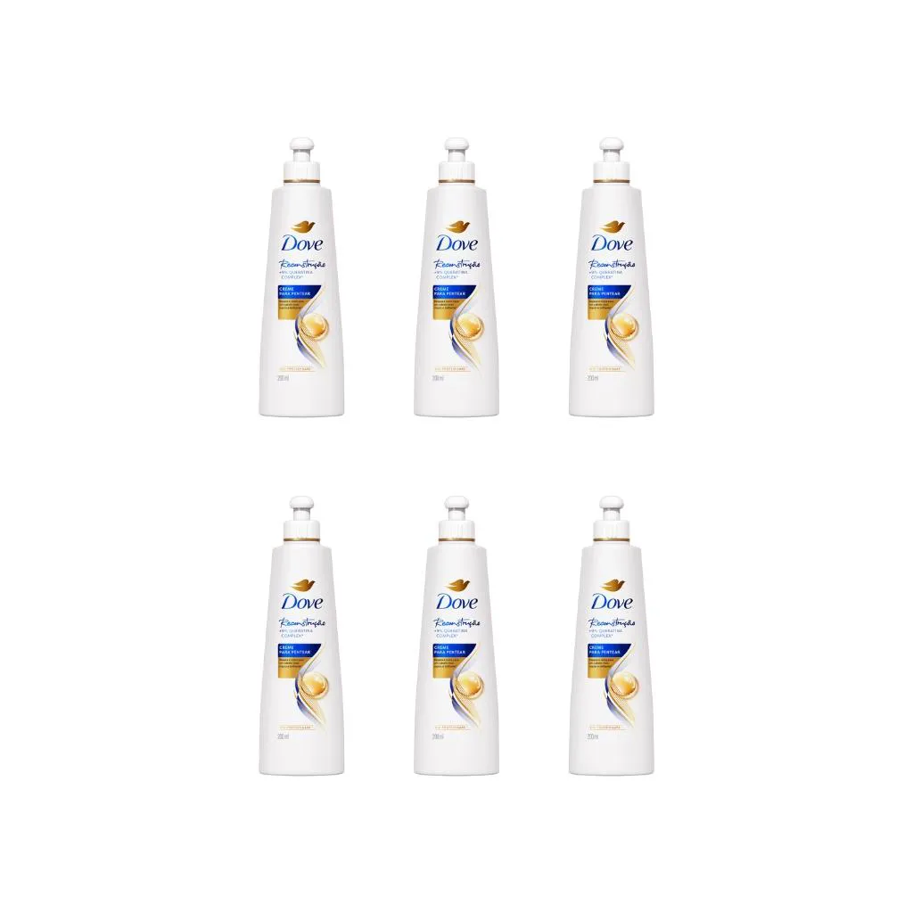 CREME PARA PENTEAR DOVE RECONSTRUçAO 200ML - KIT C/ 6UN