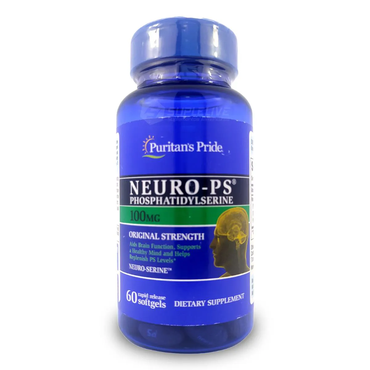 NEURO PS FOSFATIDILSERINA 100MG 60 SOFTGEL - PURITANS PRIDE SEM Sabor