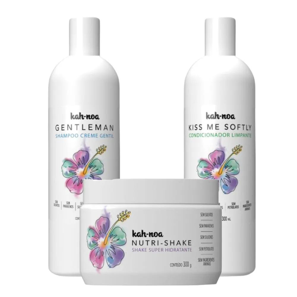 KIT KAH-NOA HIGIENIZADORES SHAMPOO CONDICION E NUTRI-SHAKE