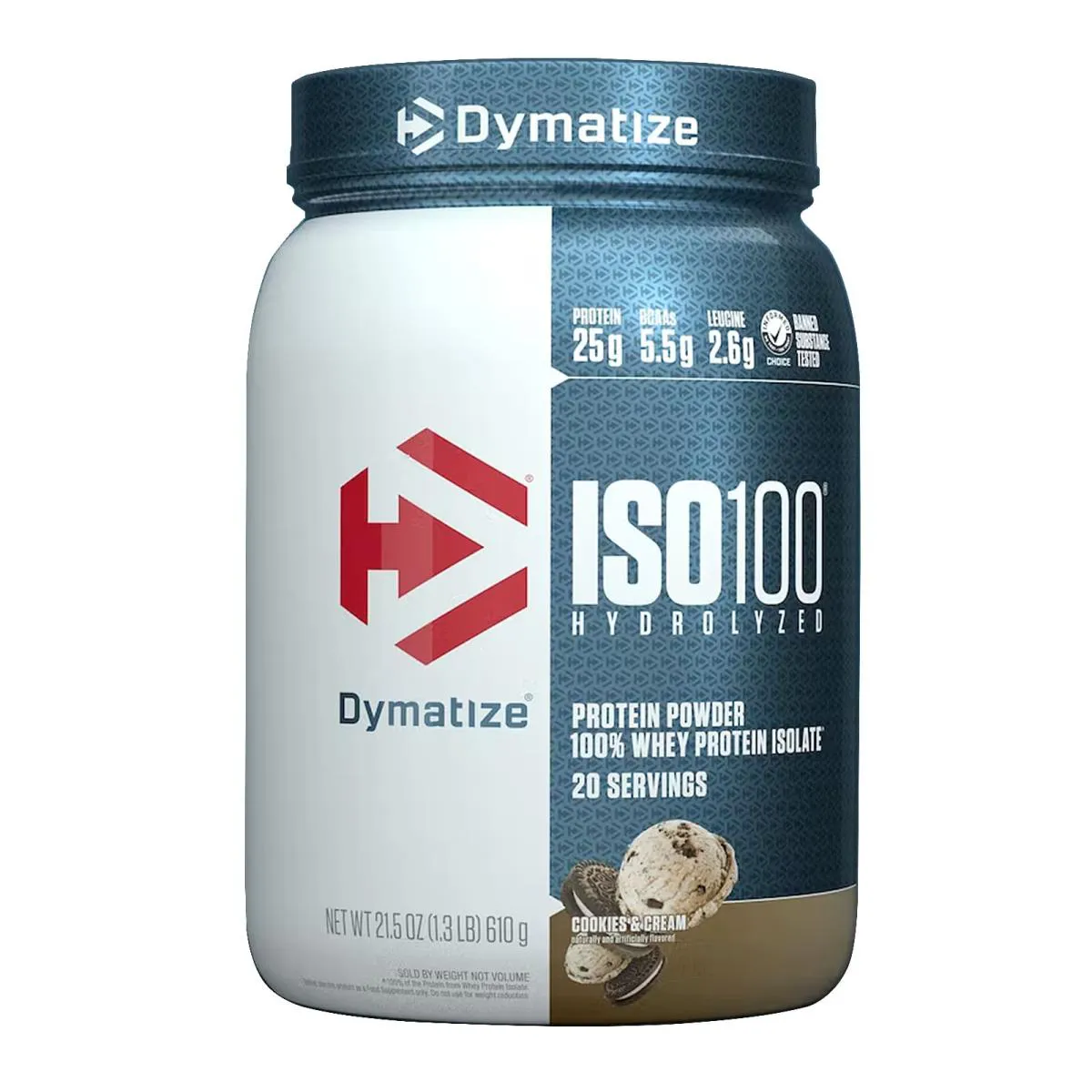 Iso 100 Hidrolisado Sabor Biscoito E Creme 610g (Cookies & Cream1,3Lbs) - Dymatize Nutrition