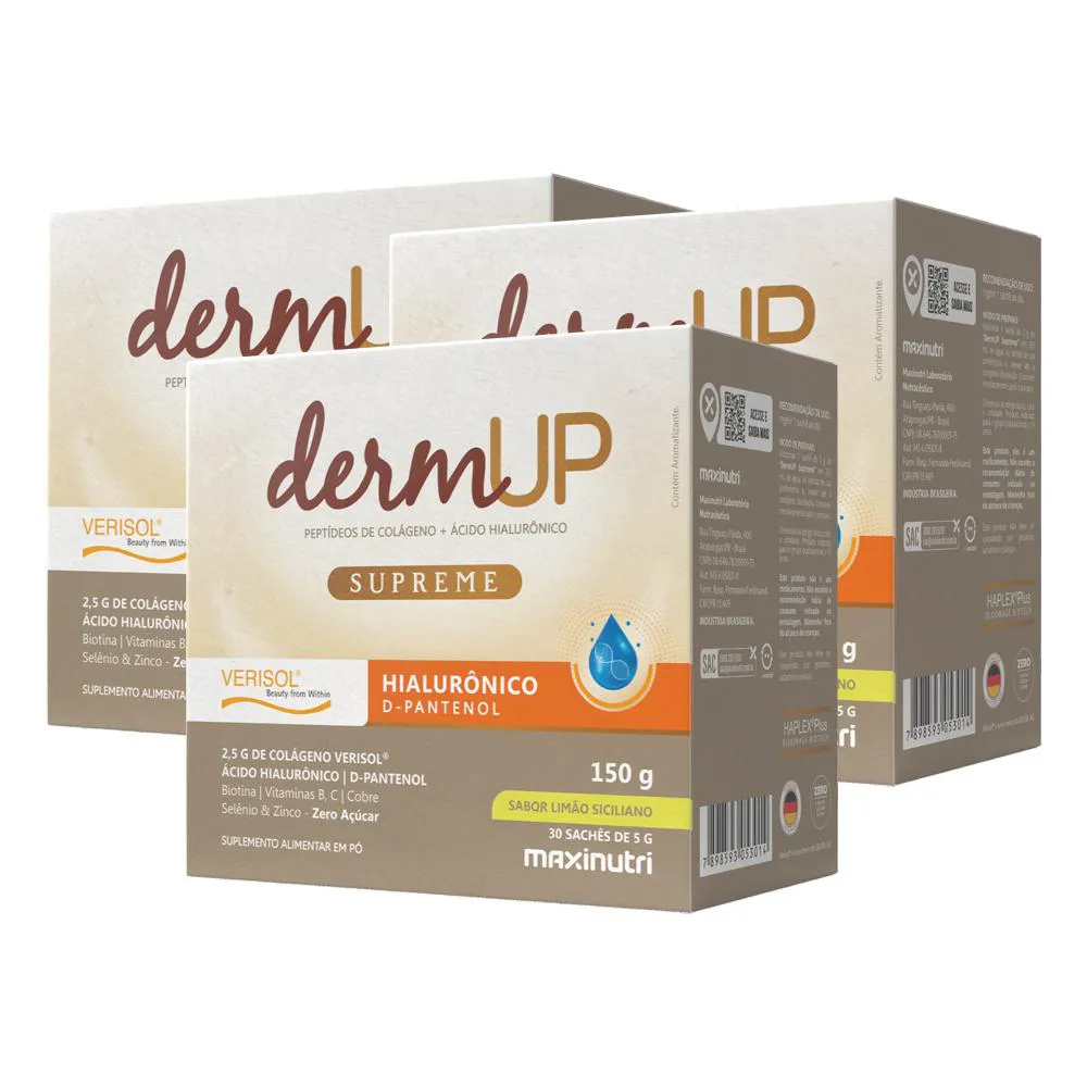 KIT 3 DERMUP SUPREME VERISOL SACHE LIMãO SICILIANO MAXINUTRI