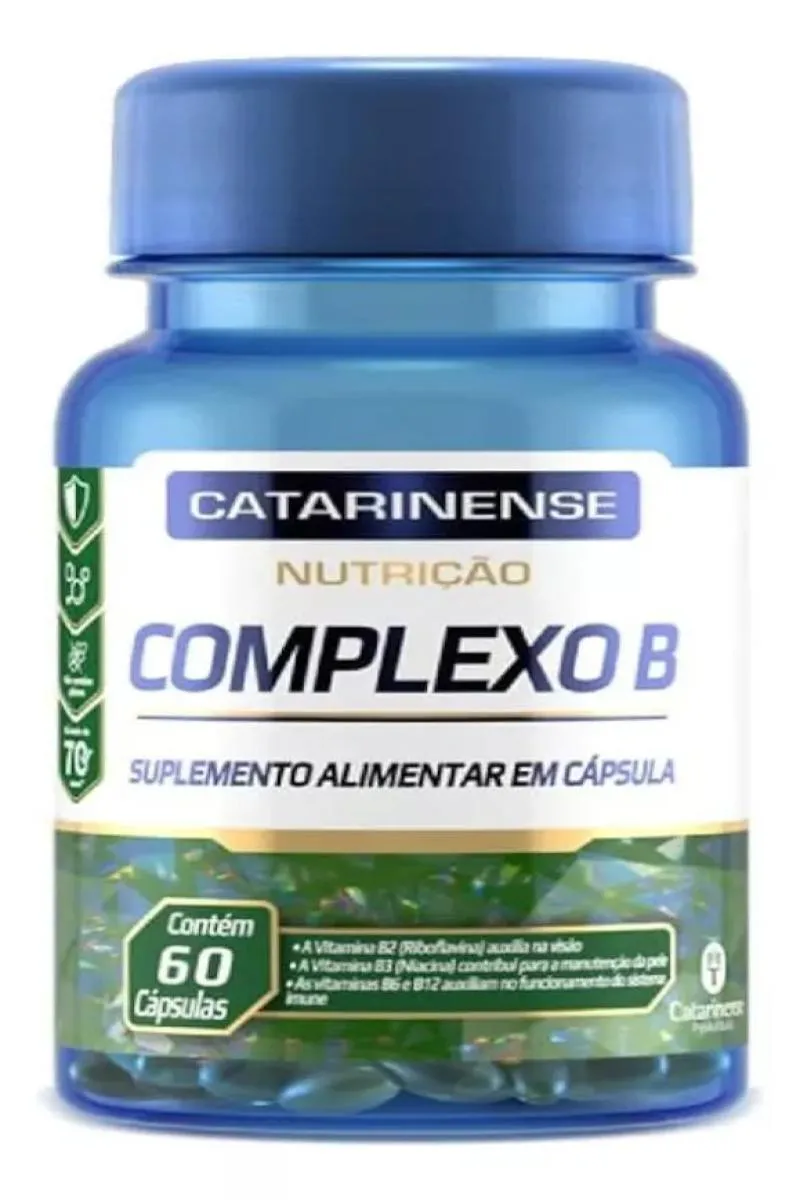 VITAMINAS COMPLEXO B CATARINENSE PHARMA - 60 CáPSULAS SEM Sabor