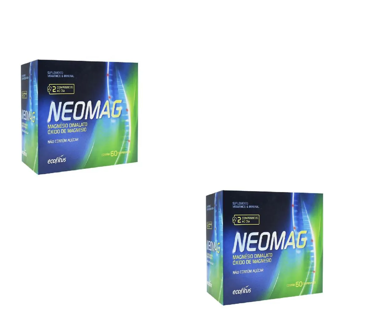 KIT 2 SUPLEMENTO NEOMAG COM 60 COMPRIMIDOS - ECOFITUS