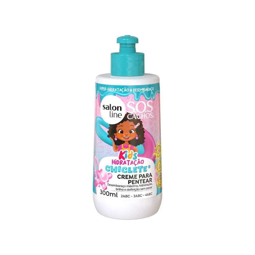 CREME PARA PENTEAR CHICLETE SOS CACHOS KIDS HIDRATAçãO 300ML