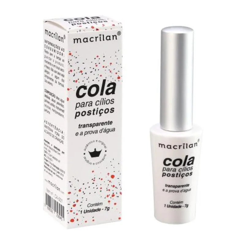 PRODUTO PARA CíLIOS POSTIçOS TRANSPARENTE - MACRILAN - CA-001