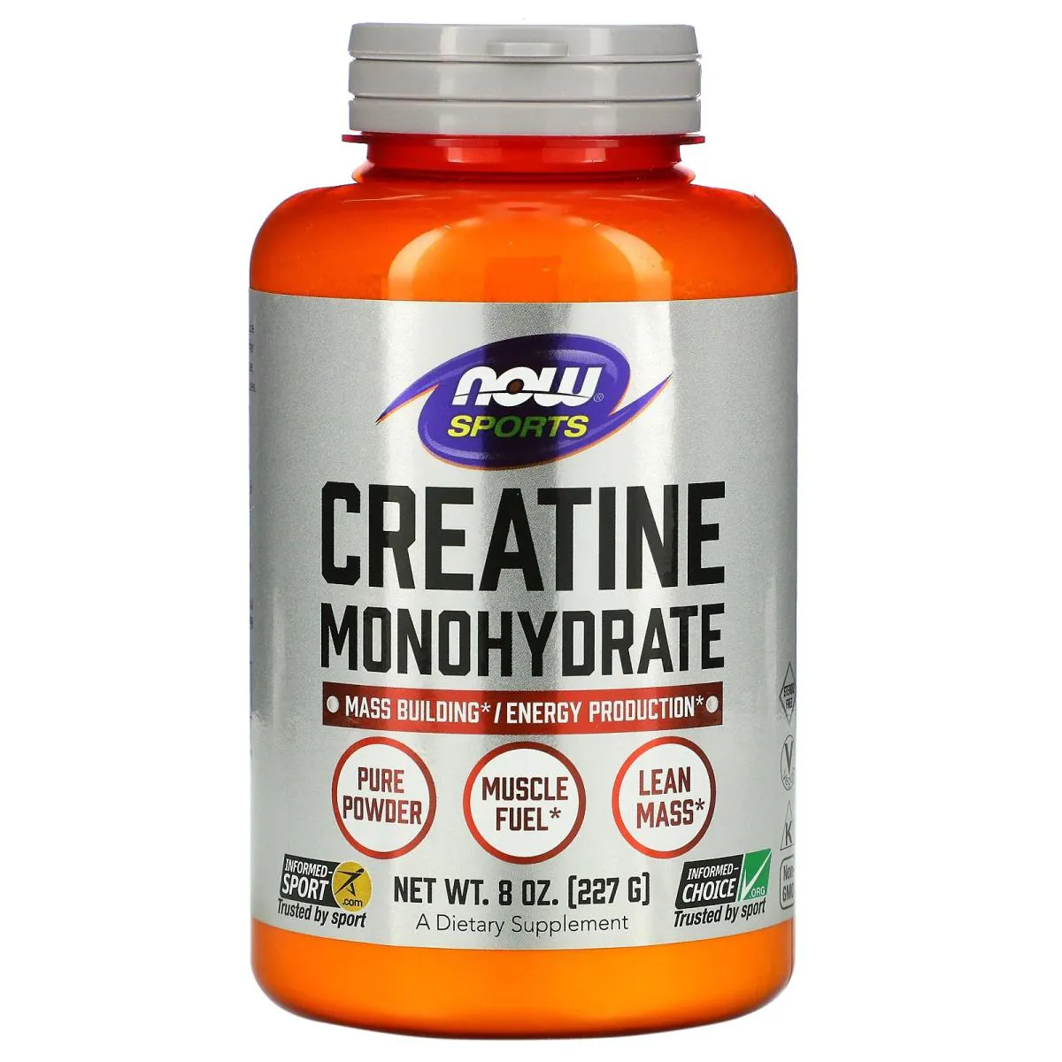 SUPLEMENTO ALIMENTAR CREATINA MONOHIDRATADA EM Pó 227G NOW FOODS