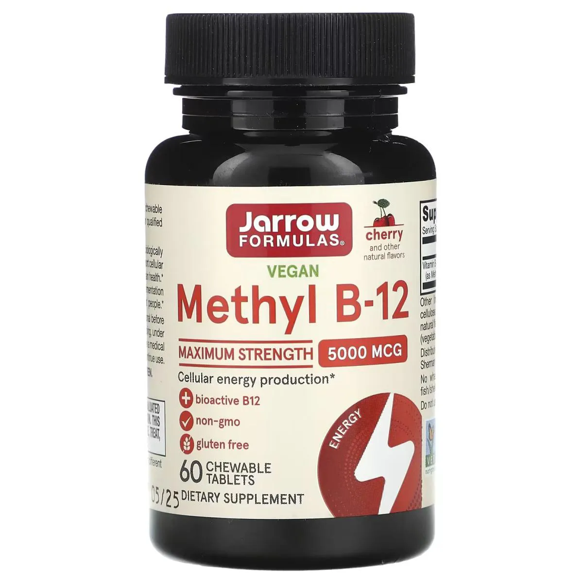 METIL B12 5000MCG 60 TABLETES MASTIGAVEIS CEREJA JARROW FORMULAS