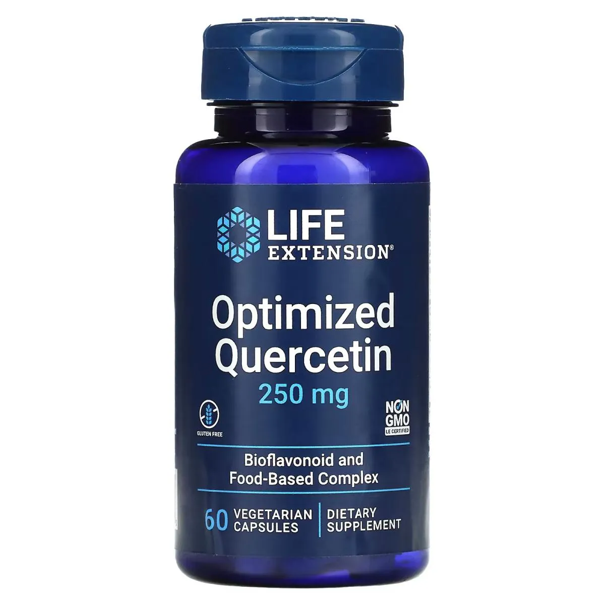 QUERCETNA OTIMIZADA 250MG 60 CáPSULAS VEGETARIANAS - LIFE EXTENSION