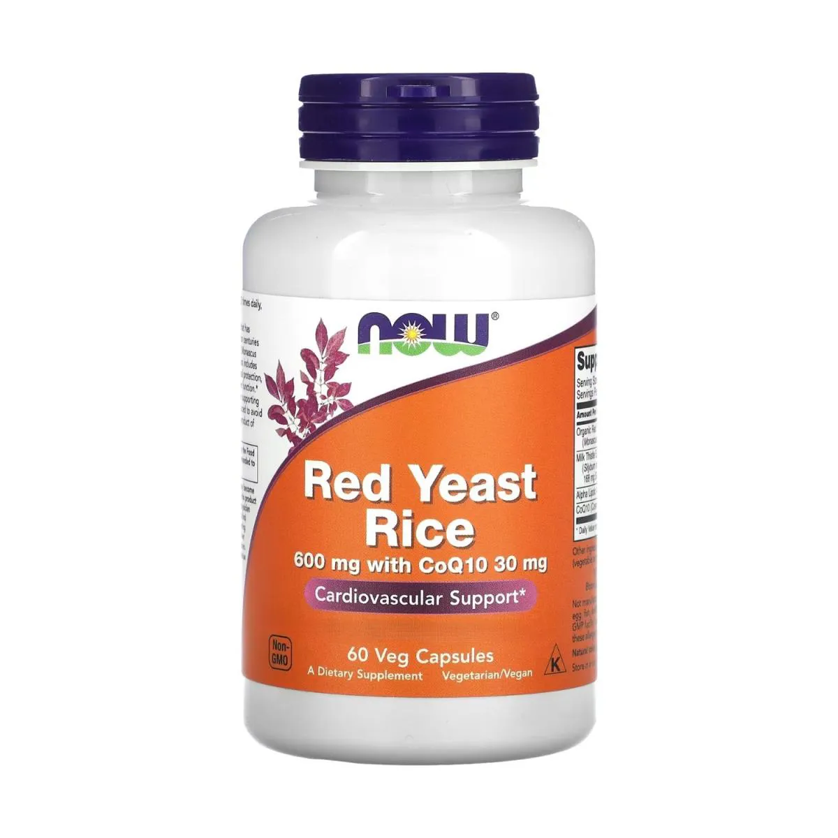 ARROZ DE LEVEDURA VERMELHO + COQ10 600MG 60 CáPS  NOW FOODS