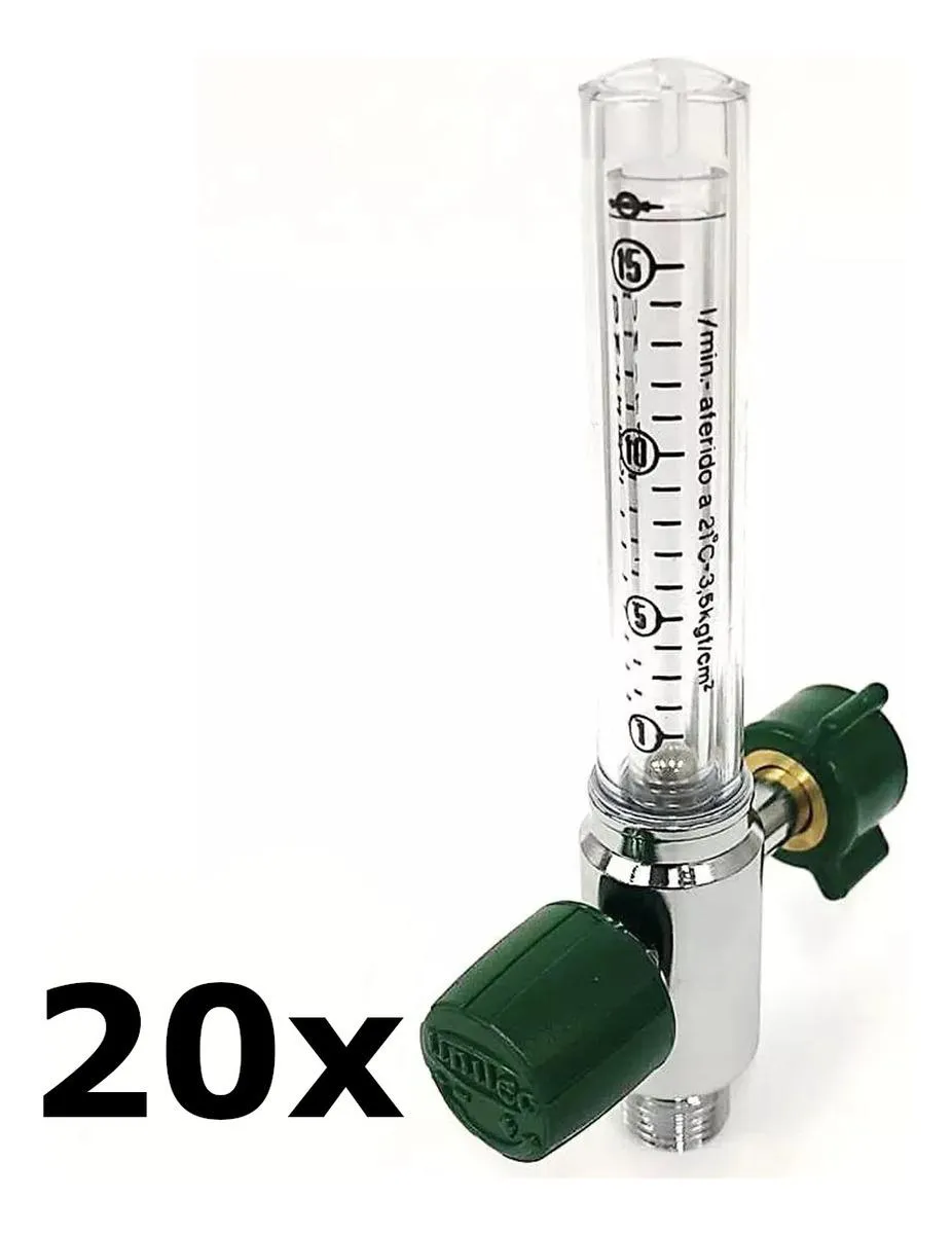 KIT COM 20 FLUXOMETRO PARA OXIGêNIO UNITEC