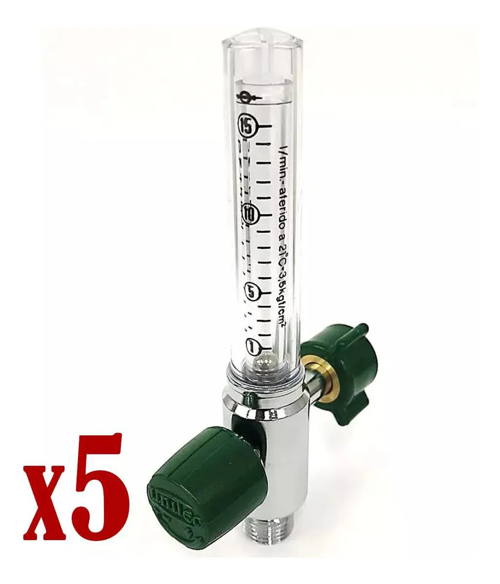 KIT COM 5 FLUXOMETRO PARA OXIGêNIO UNITEC