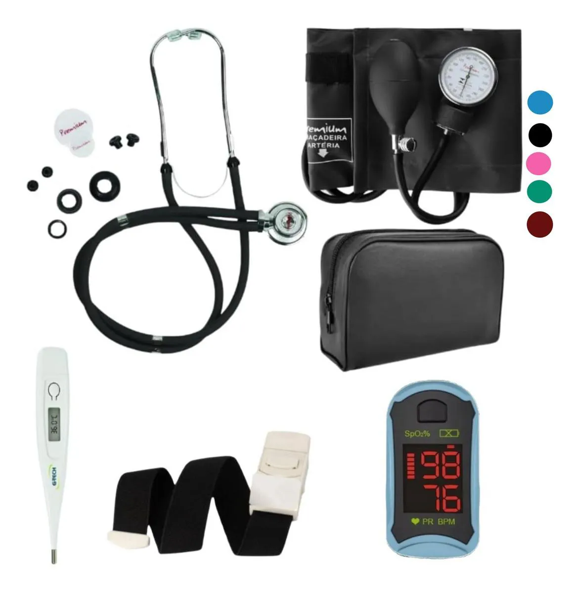 KIT ENFERMAGEM COMPLETO ORIGINAL PREMIUM Preto