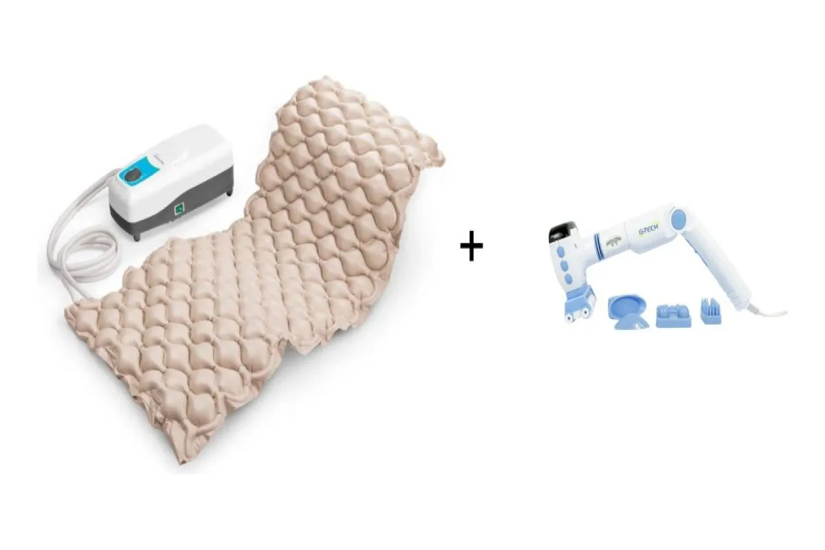 COLCHãO PNEUMáTICO ANTI-ESCARAS CASCA DE OVO INFLAVEL 110V + APARELHO MASSAGEADOR INFRAVERMELHO ELéTRICO PROFISSIONAL