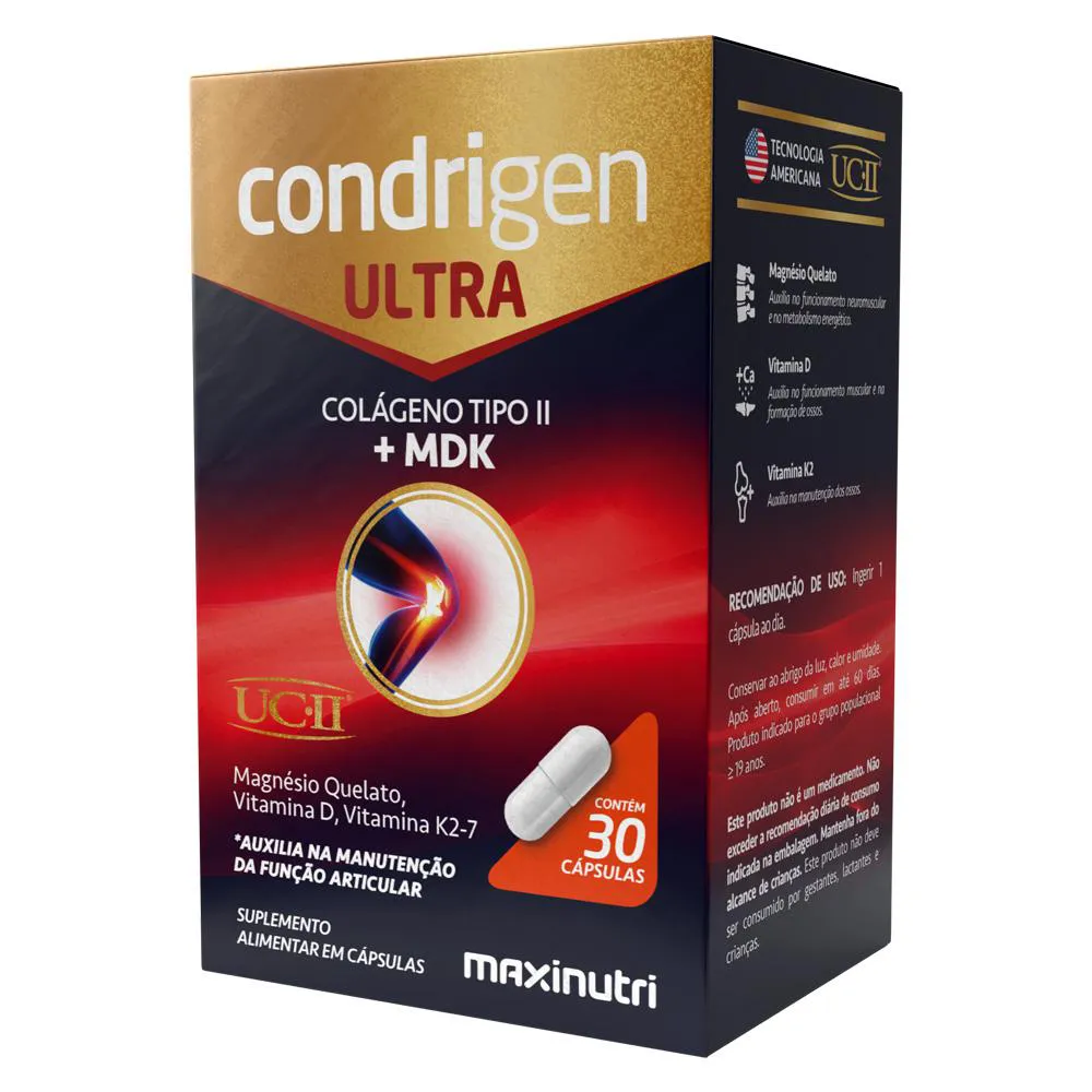 CONDRIGEN ULTRA COLáGENO TIPO 2 + MDK + UCII 30 CáPS MAXINUTRI