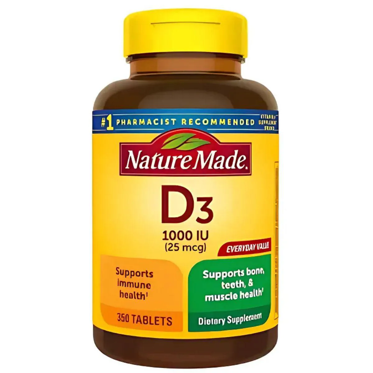VITAMINA D3 NATURE MADE 1000 IU 25MCG 350 TABLETS