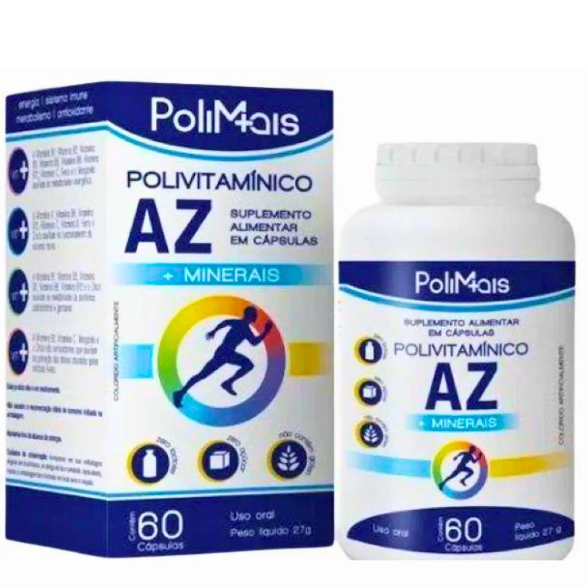 VITAMINA A-Z TOTAL 60 CáPSULAS POLIVITAMíNICO CENTRUM COMPLETO