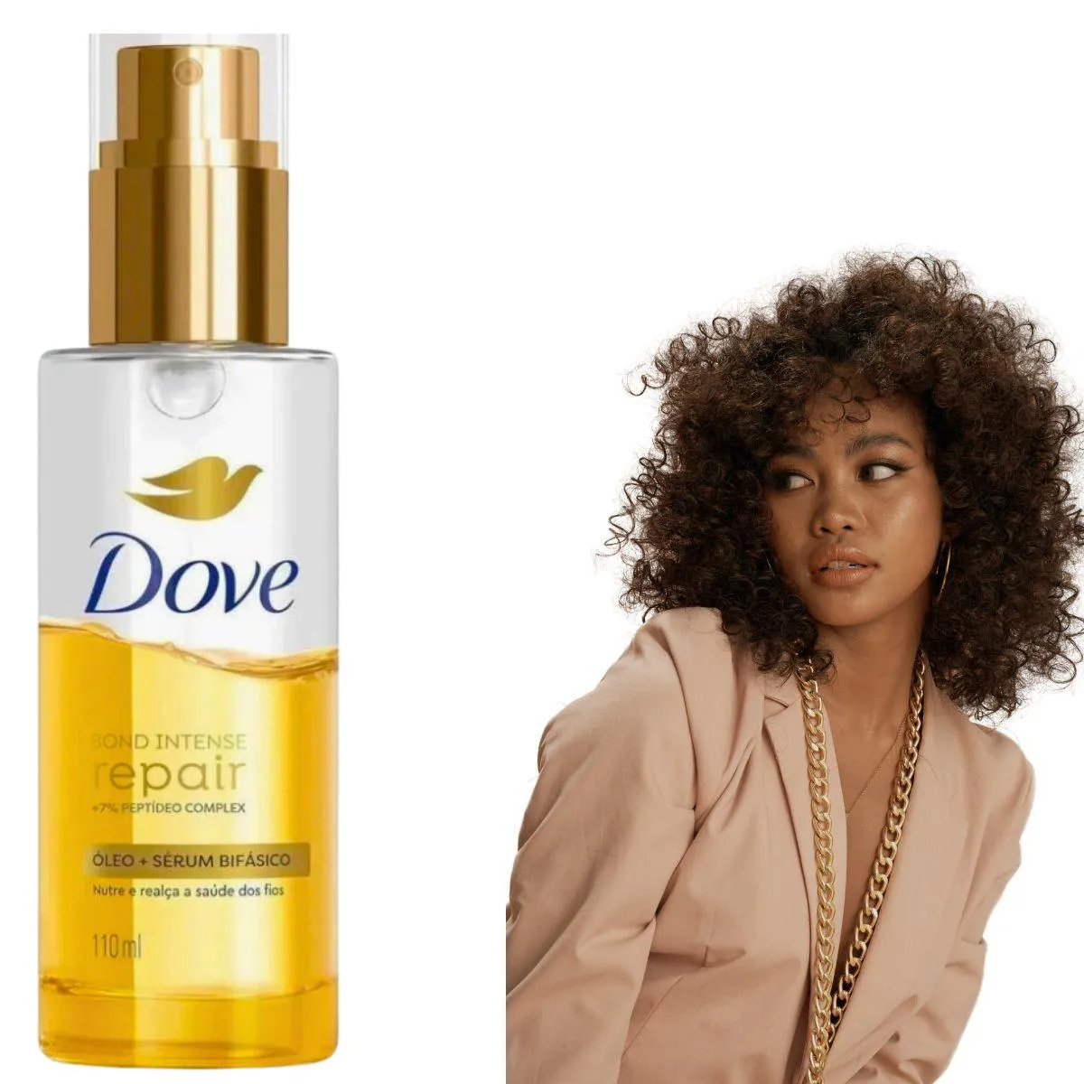 ÓLEO E SéRUM BIFáSICO DOVE SPRAY BOND INTENSE REPAIR 110ML