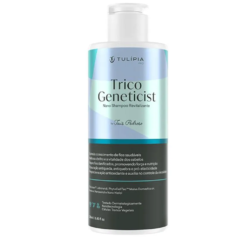 NANO SHAMPOO REVITALIZANTE TRICO GENETICIST, TULIPIA, 250ML