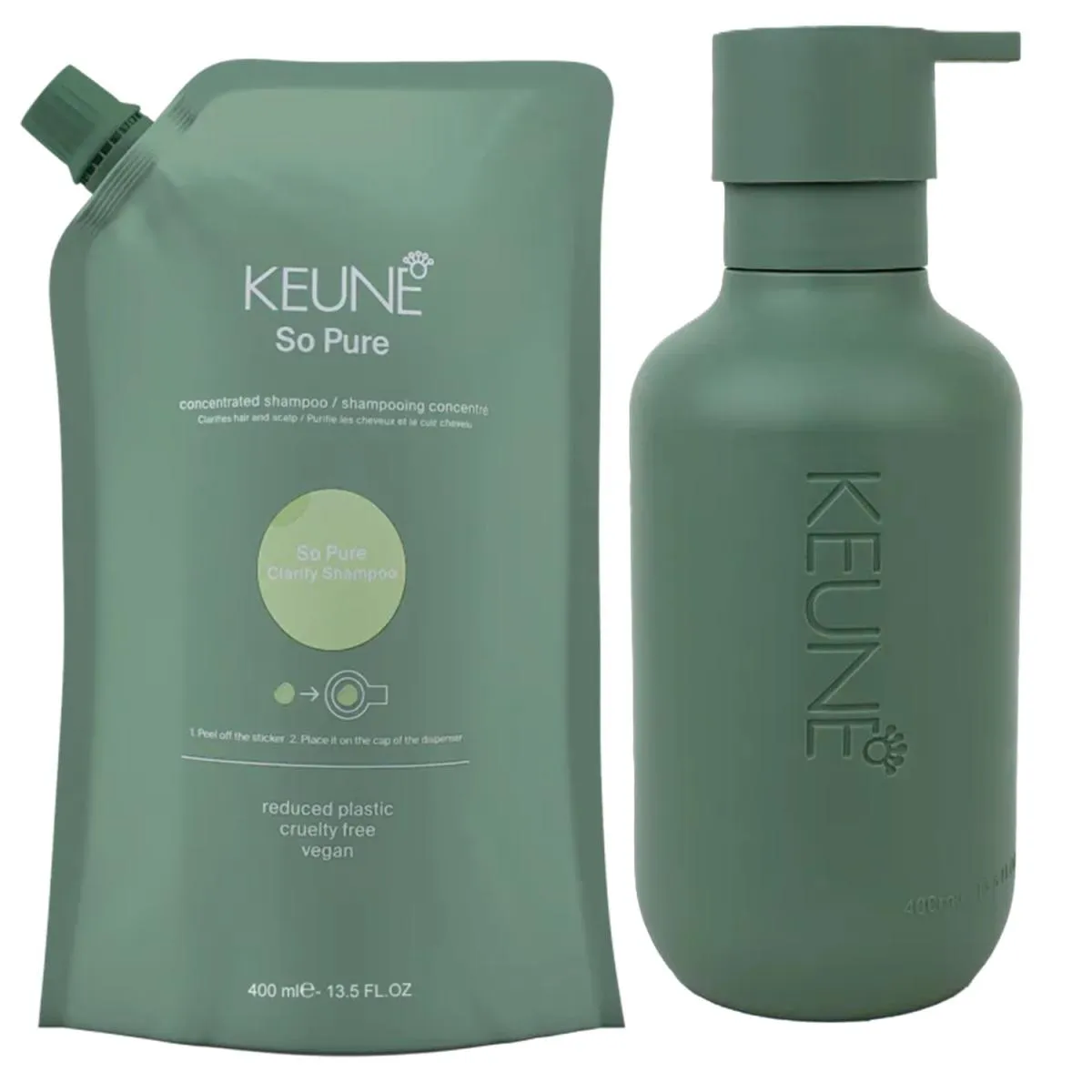 KIT KEUNE SO PURE CLARIFY REFIL - SHAMPOO 400ML + EMBALAGEM