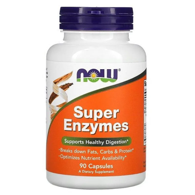 SUPER ENZIMAS 90 CáPSULAS - NOW FOODS SEM Sabor