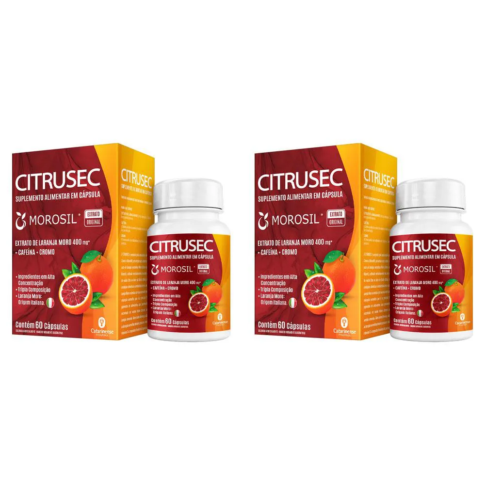 KIT 2 CITRUSEC EXTRATO DE LARANJA MORO 60CPS - CATARINENSE