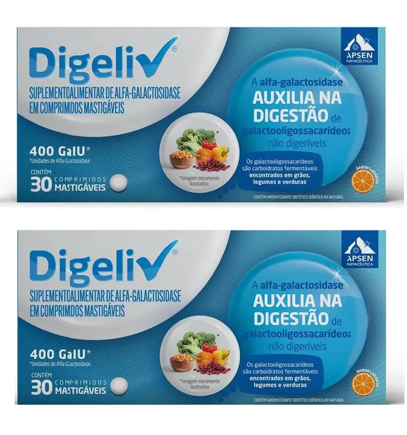 KIT 2 SUPLEMENTO DIGELIV 400 GAIU 30 CáPSULAS - APSEN