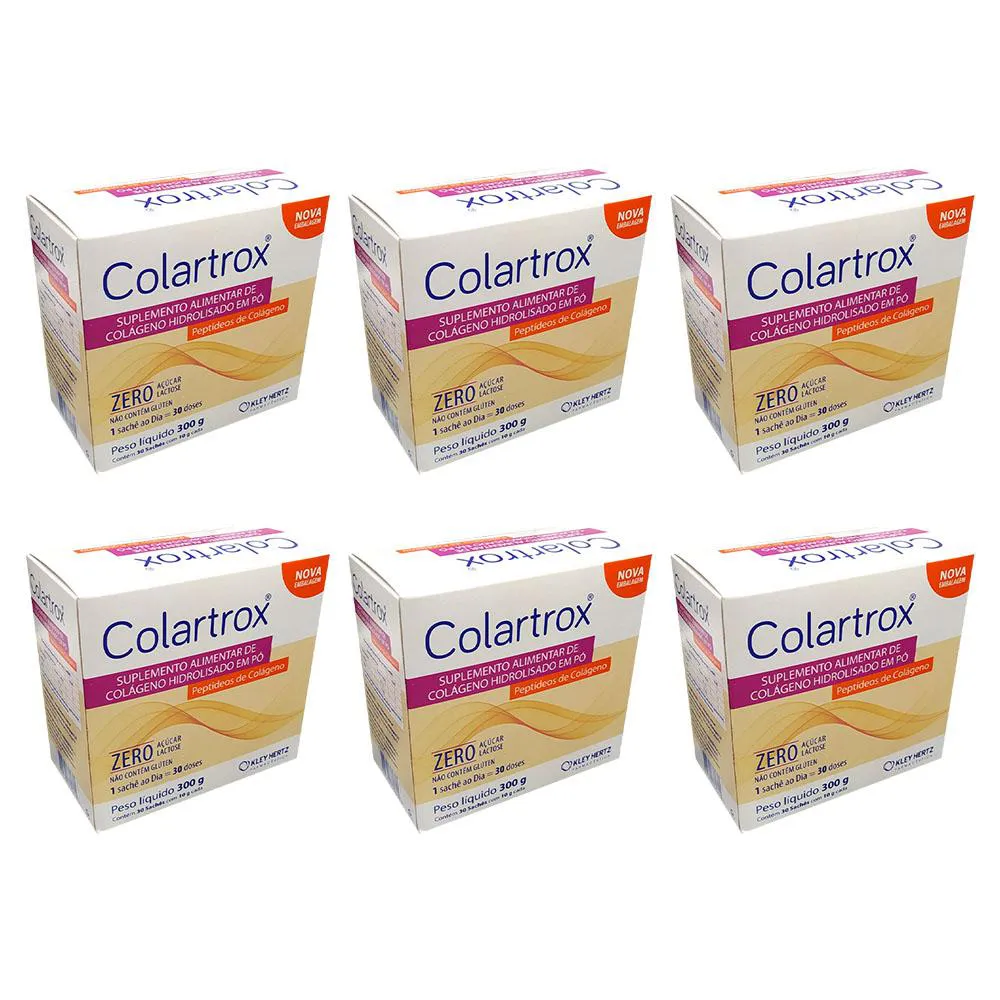 KIT 6 SUPLEMENTO COLARTROX 300G 30 SACHêS - KLEY HERTZ