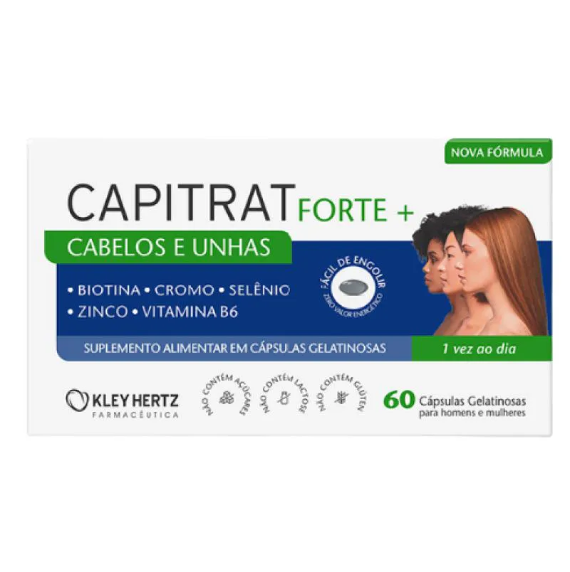 VITAMINA CAPITRAT CABELOS E UNHAS 60CPS - KLEY HERTZ