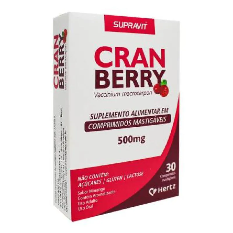 SUPLEMENTO SUPRAVIT CRANBERRY 500MG 30 CáPSULAS - KLEY HERTZ