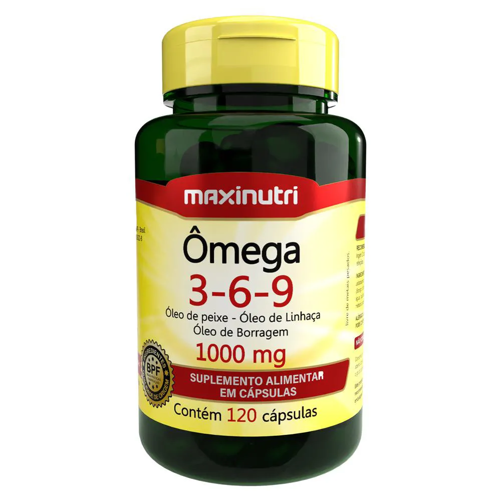 ÔMEGA 3-6-9 TRIPLO 1000MG 120 CáPSULAS MAXINUTRI