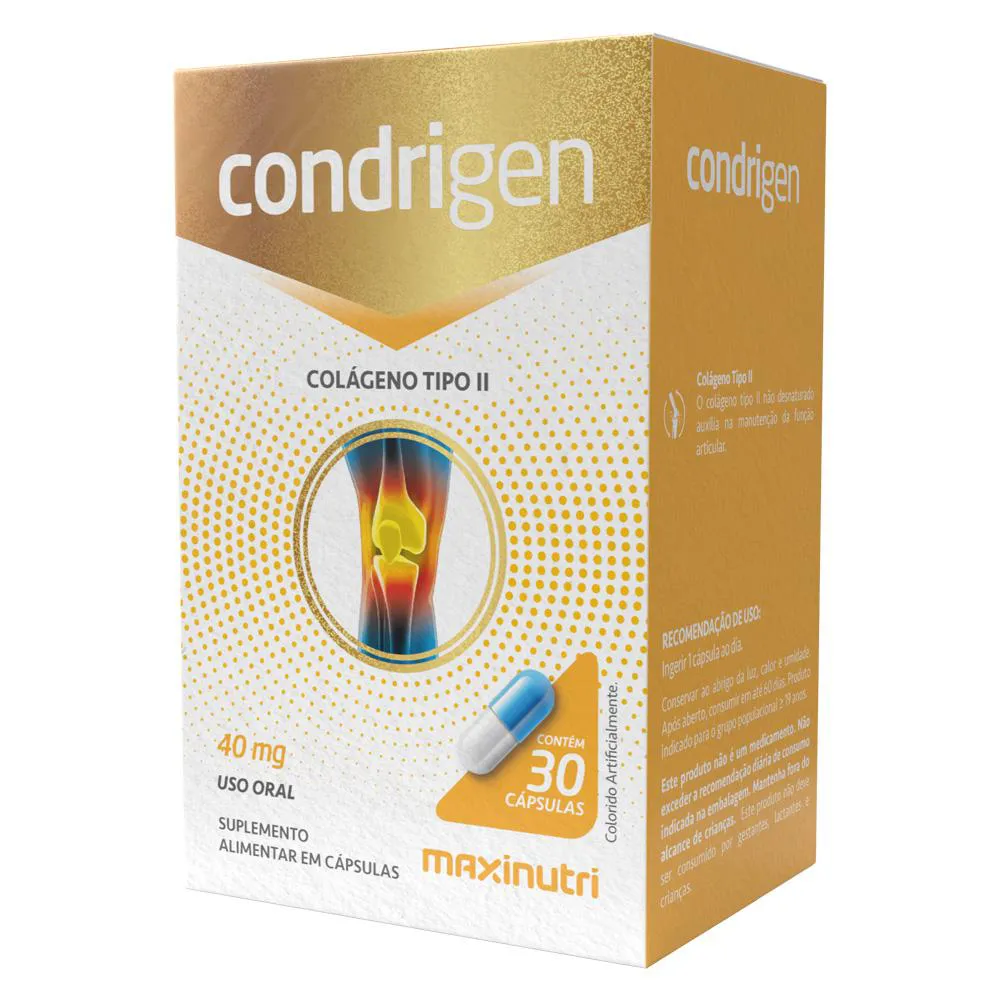 CONDRIGEN COLáGENO TIPO 2 COM 30 CáPSULAS MAXINUTRI