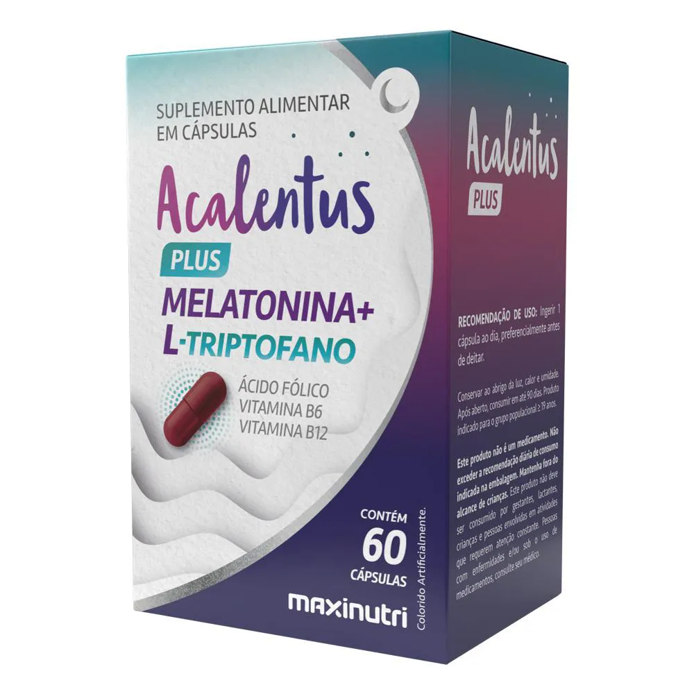 ACALENTUS PLUS MELATONINA + L TRIPTOFANO 60 CáPS MAXINUTRI