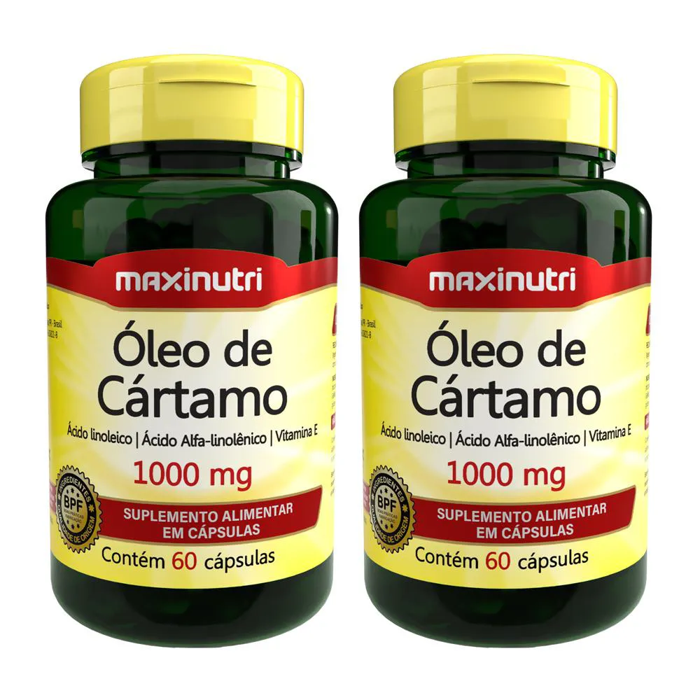 KIT 2 ÓLEO DE CARTAMO 1000MG COM 60 CAPSULAS MAXINUTRI