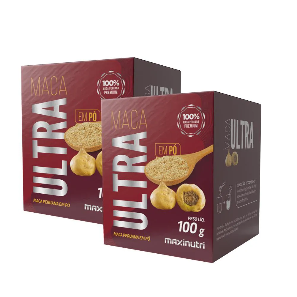 KIT 2 MACA ULTRA EM Pó 100G OGIRINAL 100% MACA MAXINUTRI