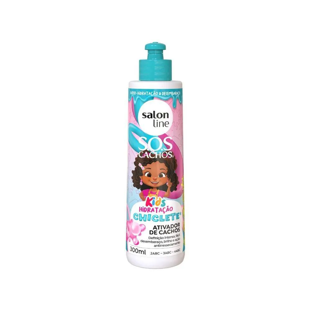 ATIVADOR DE CACHOS CHICLETE SOS CACHOS KIDS HIDRATAçãO 300ML