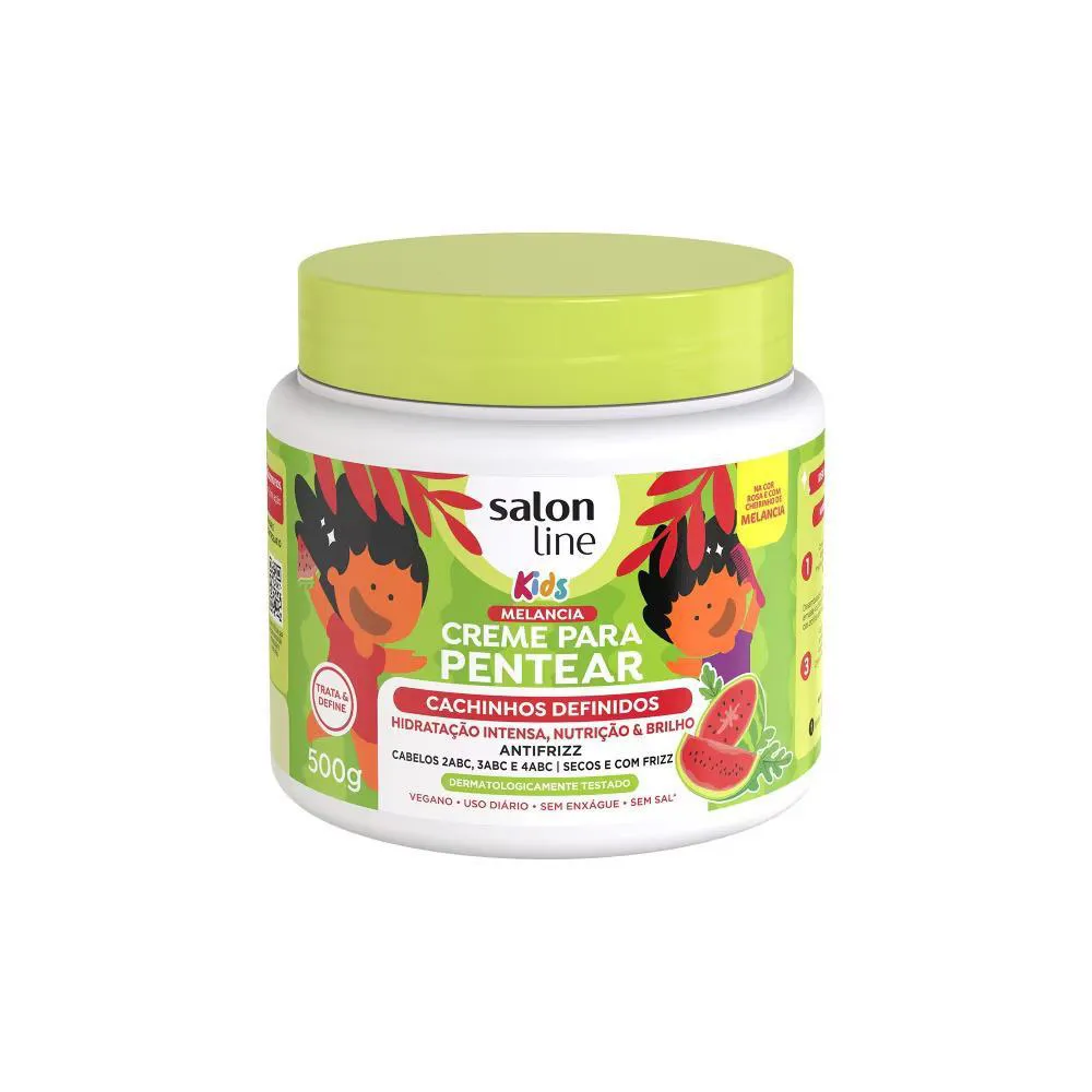 CREME PARA PENTEAR MELANCIA KIDS CACHINHOS DEFINIDOS 500G