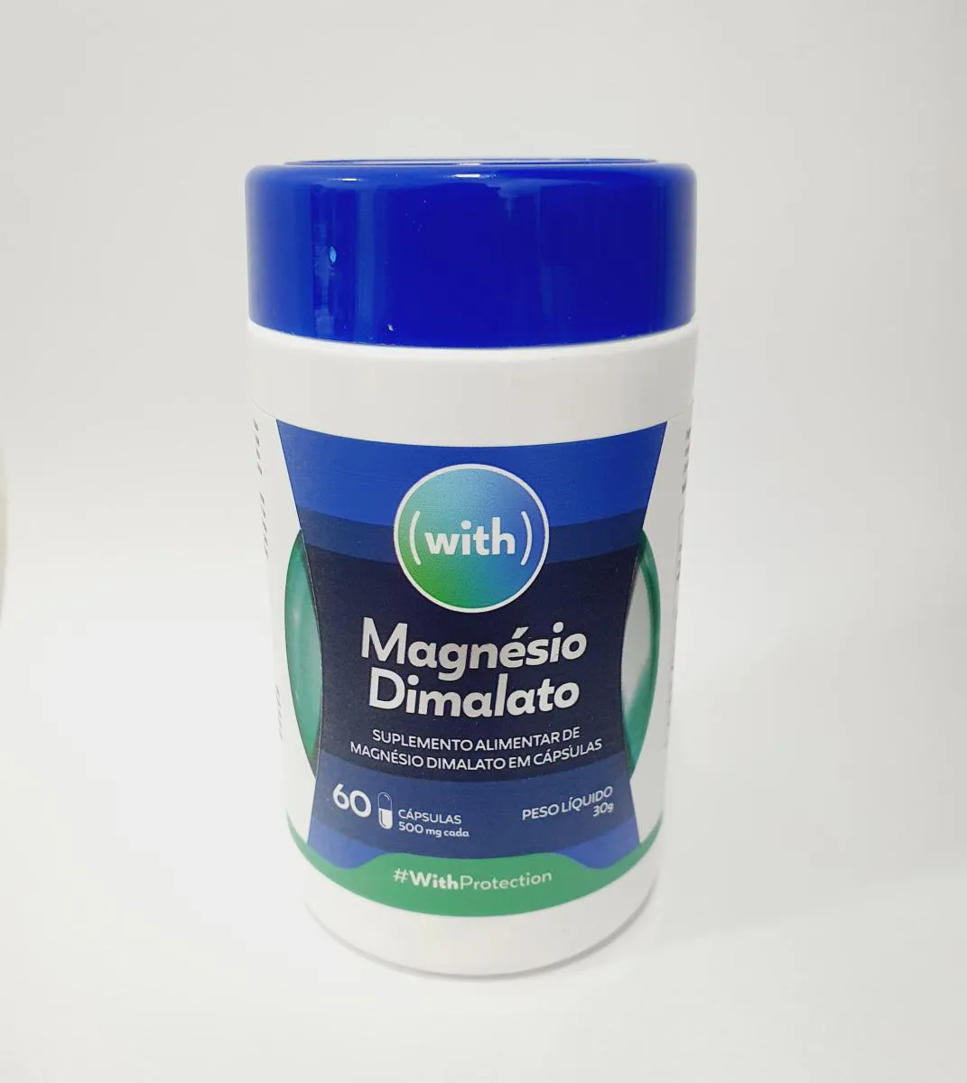 MAGNéSIO DIMALATO 60 CáPSULAS 500MG WITH PROTECTION