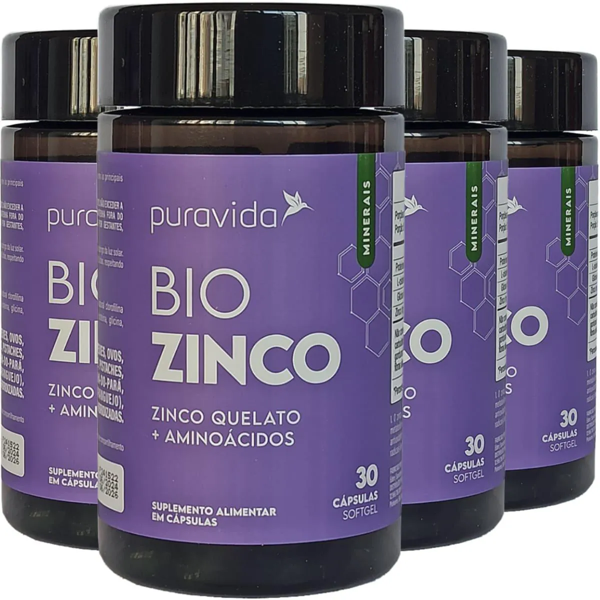 BIO ZINCO 4 X 30 CáPSULAS PURAVIDA