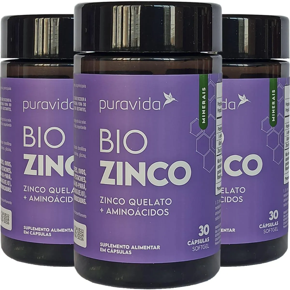 BIO ZINCO 3 X 30 CáPSULAS PURAVIDA